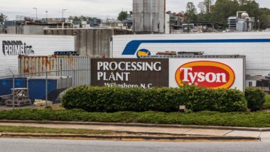 Tyson Foods signage, representing the Tyson discrimination class action.