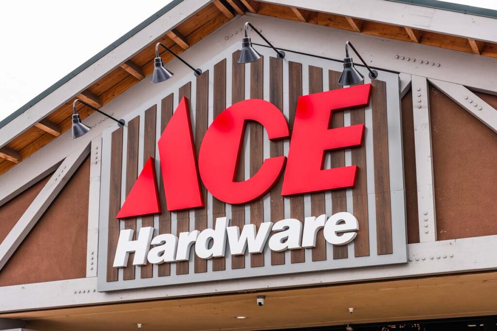 Close up of Ace Hardware signage, representing the Ace Hardware website class action.