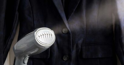 Close up of a handheld steamer, representing a HSN steamer.