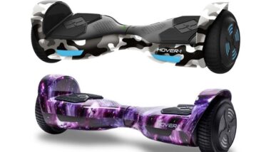 Product photo of recalled hover boards, representing the DGL Group Hover-1 Helix hoverboard recall.