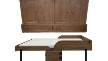 Product photo of recalled bed sold by Murphy, representing the Murphy beds recall.