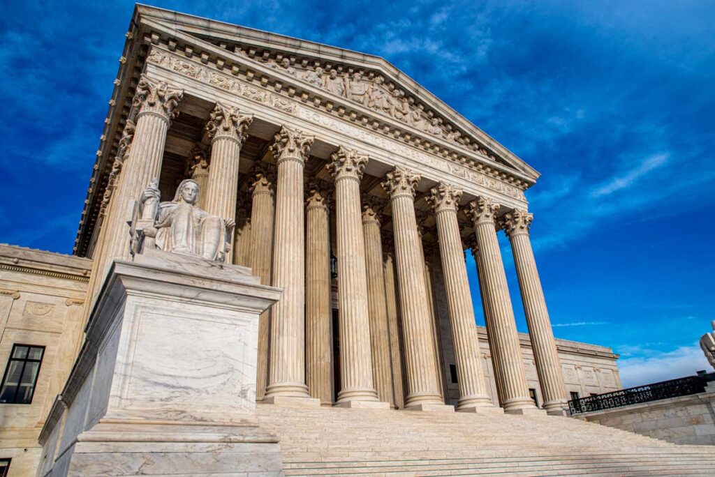 Exterior of the U.S. Supreme Court, representing the Supreme Court foreign profit tax case.