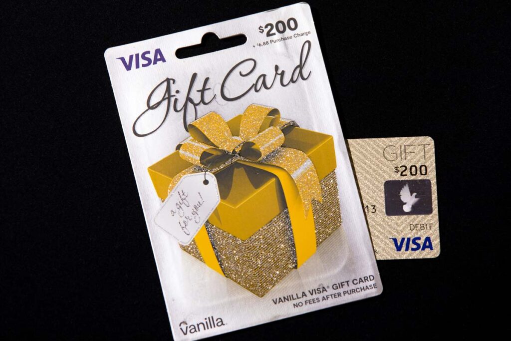 Close up of a $100 Vanilla Visa gift card, representing the San Francisco Vanilla lawsuit.