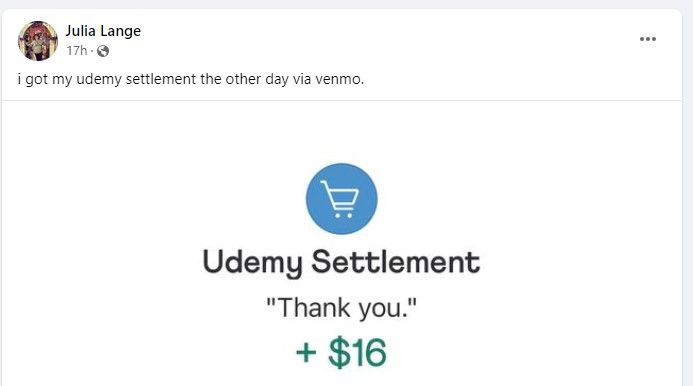 UdemyFB10-27-23 settlements paying out