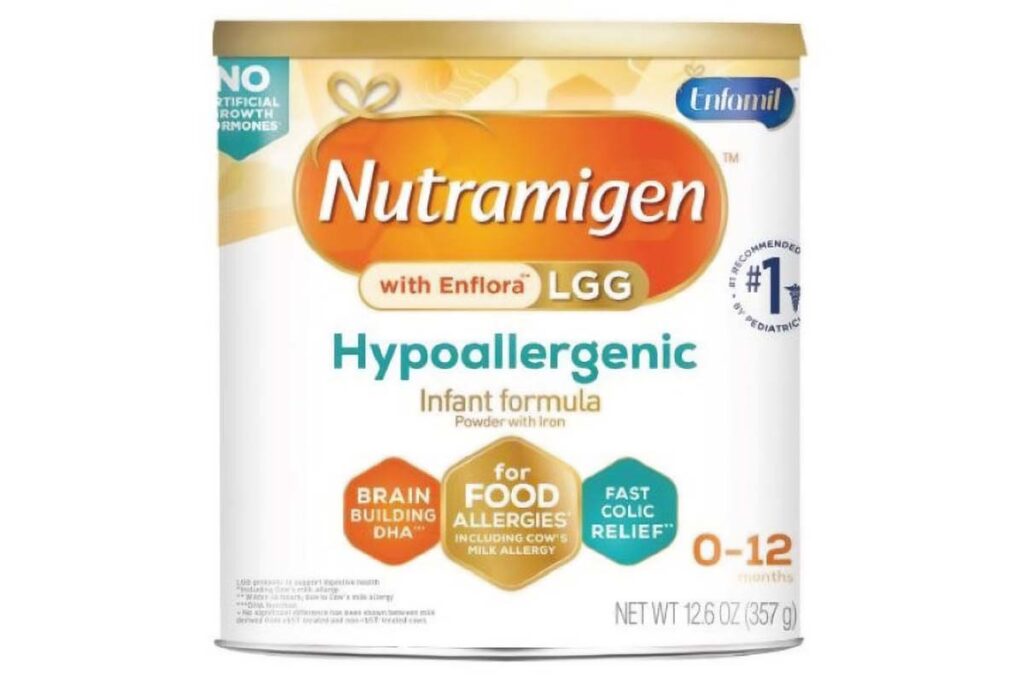 Product photo of recalled infant formula by Nutramigen, representing the Nutramigen infant powder recall.
