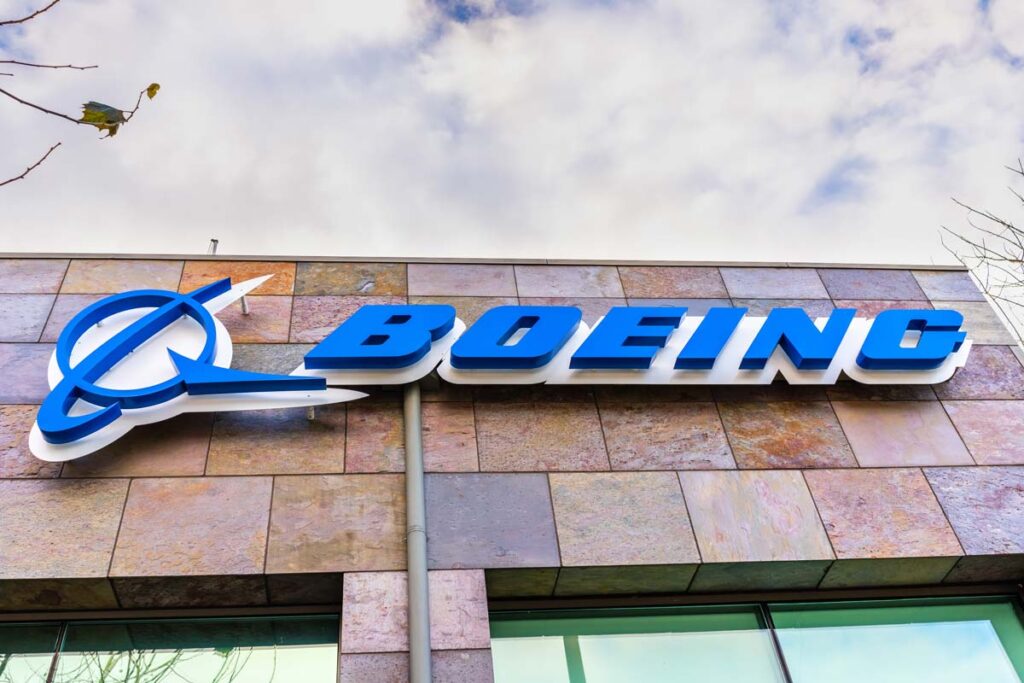 Close up of Boeing signage, representing the Boeing lawsuit.