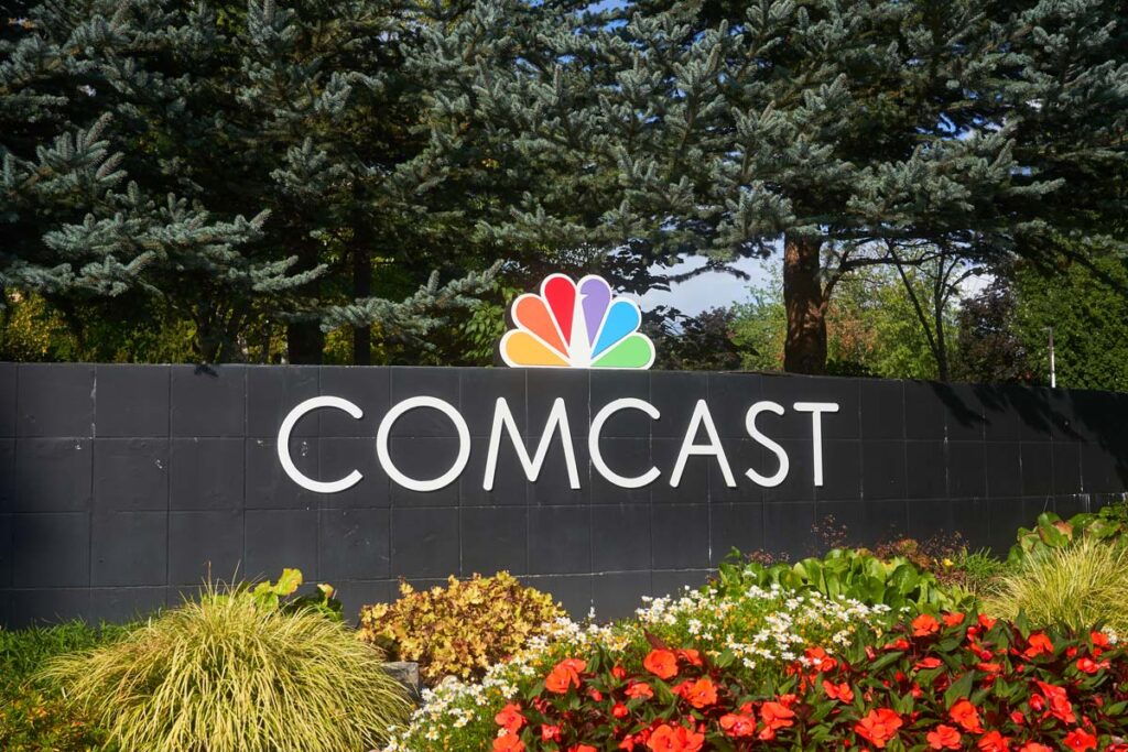 Comcast signage, representing the Comcast data breach class action.