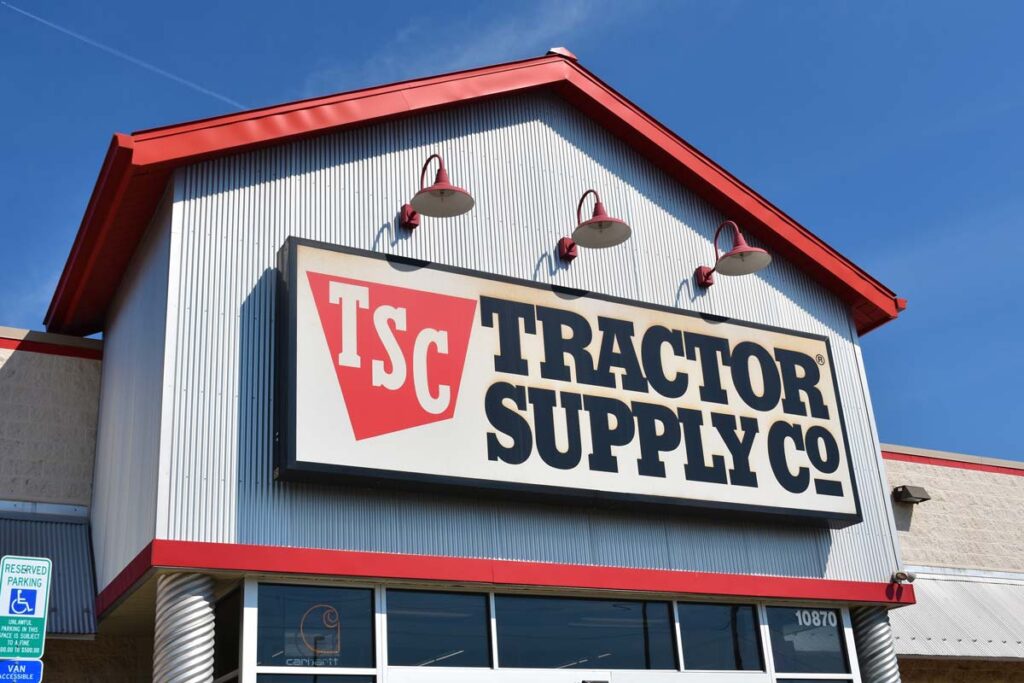 Tractor Supply Co signage, representing the Tractor Supply class action lawsuit settlement.