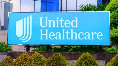 Close up of United Healthcare signage, representing the UnitedHealthcare lipedema class action lawsuit settlement.