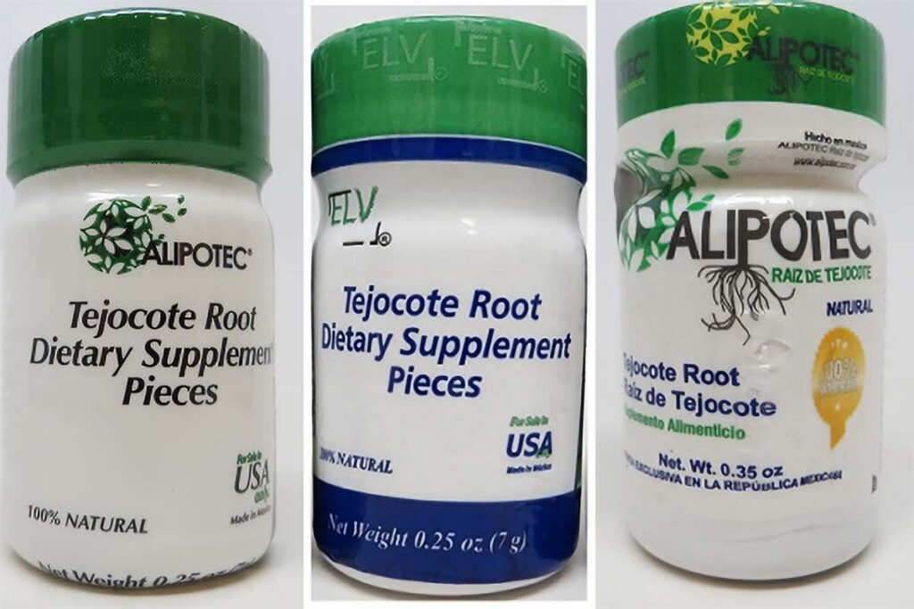 Product photo of recalled tejocote root, representing the FDA tejocote root warning.