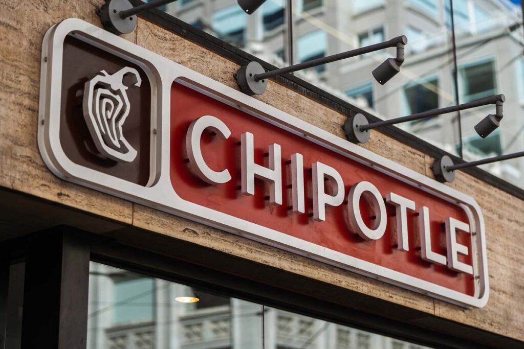 Close up of Chipotle signage, representing the Chipotle class action.