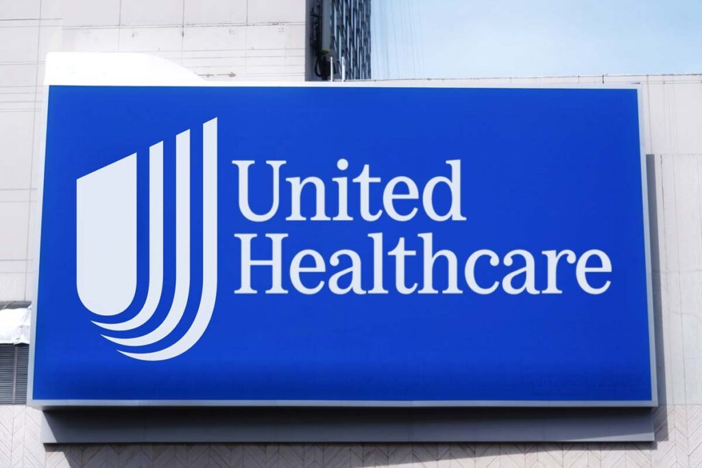 Close up of UnitedHealthcare signage, representing the New York student health insurance refund program.