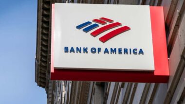 Close up of Bank of America signage, representing the Bank of America data breach.