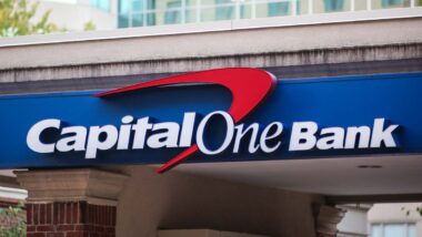 Close up of Capital One Bank signage, representing the Capital One class action.