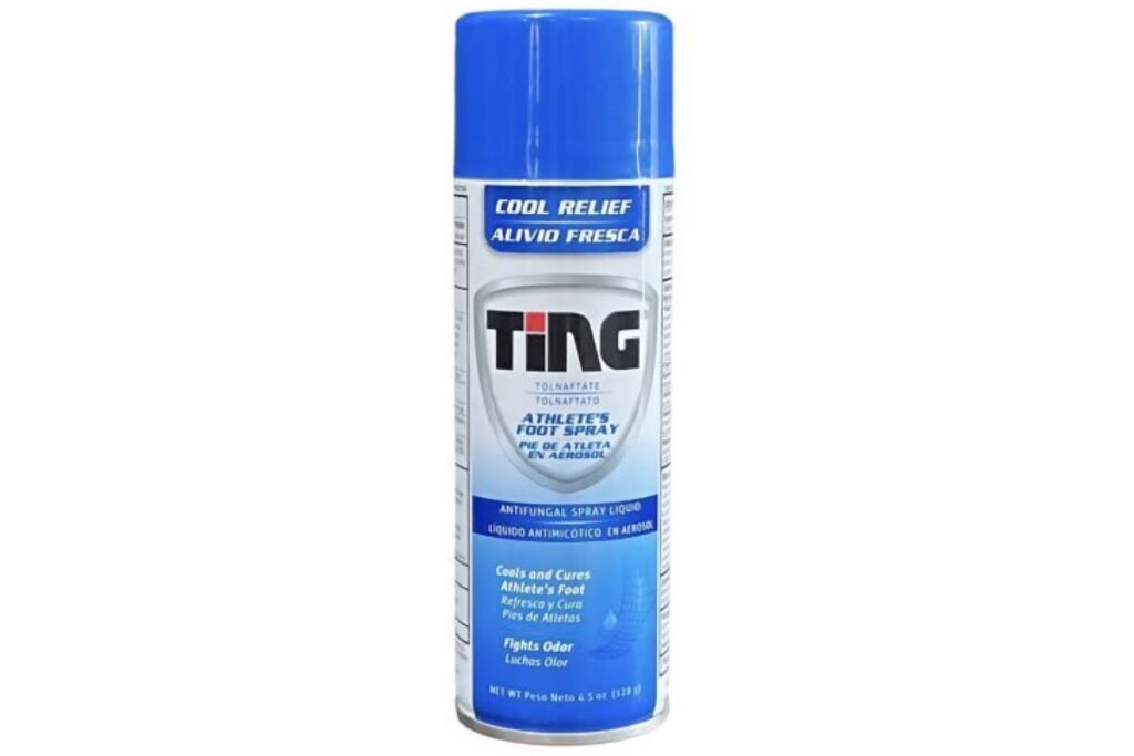Product photo of recalled athletes foot spray by Ting, representing the Ting athlete's foot spray recall.