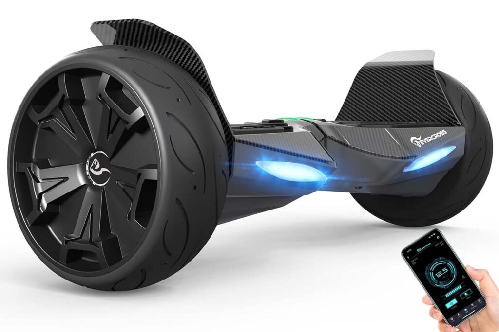 Product photo of hoverboard sold by Evercross, representing the Evercross hoverboards warning.