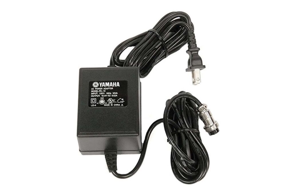 Product photo of recalled power adapted sold by Yamaha, representing the Yamaha power adaptors recall.