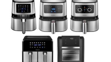 Product photos of recalled air fryers sold at Best Buy, representing the Best Buy air fryer recall.