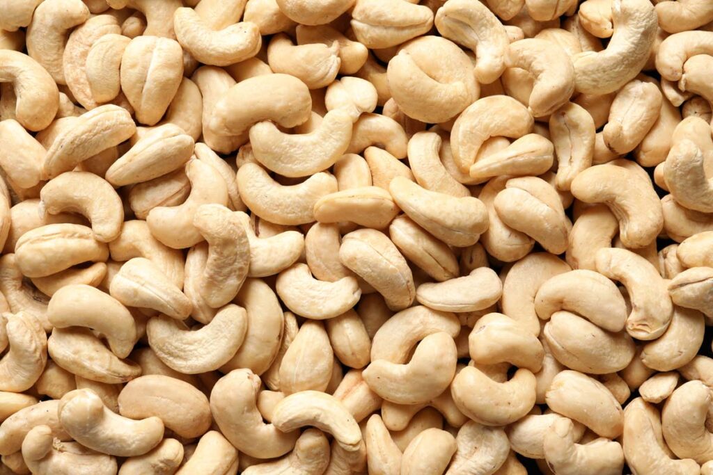 Close up of cashew nuts, representing the Trader Joe's cashews recall.
