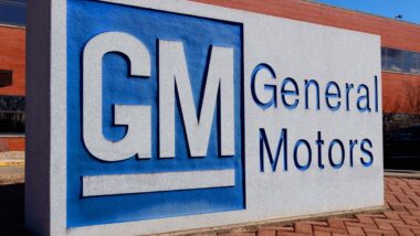 Close up of General Motors signage, representing the GM class action.