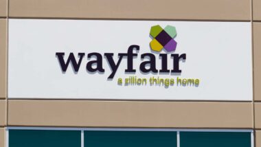 Close up of Wayfair signage, representing the Wayfair class action.