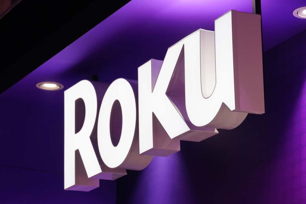 Close up of Roku signage, representing the Roku data breach.