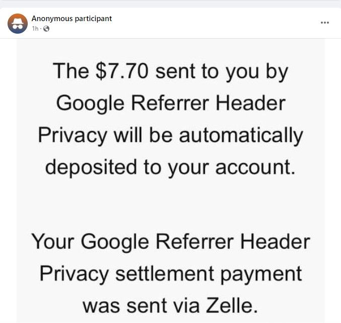 GoogleReferrerFB1-26-23 settlement checks