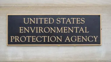 U.S. Environment Protection Agency plaque outside its building, representing the EPA forever chemicals determination.