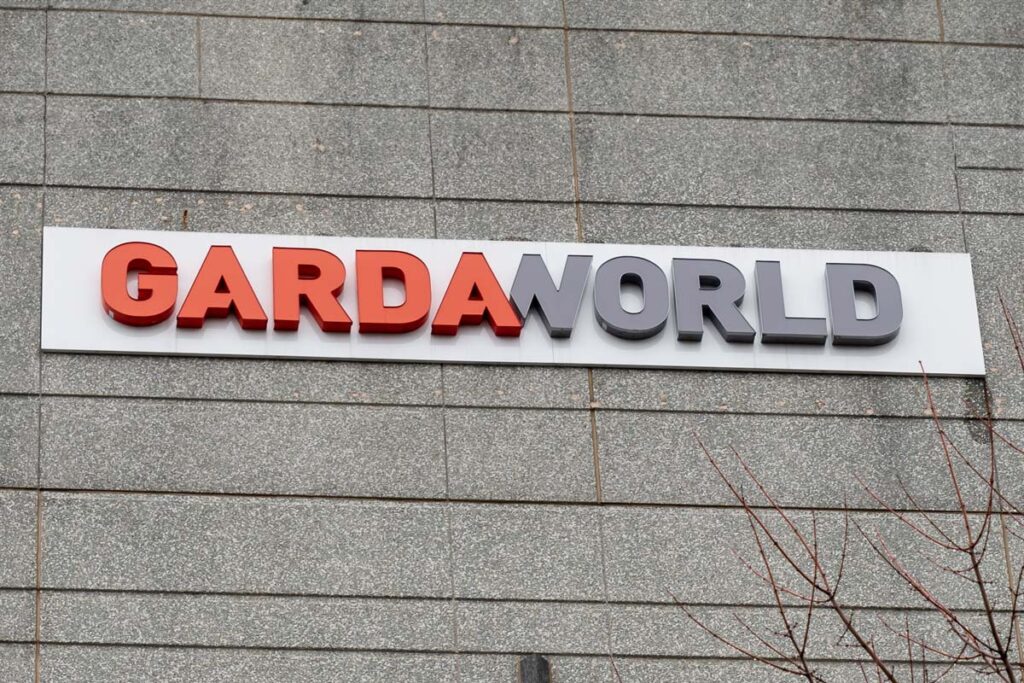 Closeup of GardaWorld signage, representing the GardaWorld data breach class action.