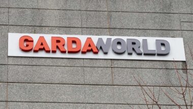 Close up of GardaWorld signage, representing the GardaWorld class action.