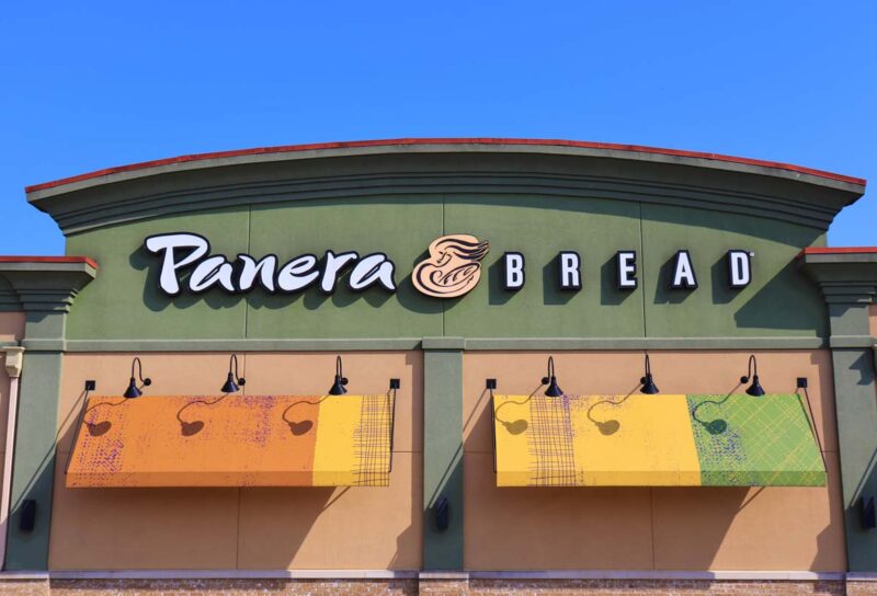 Close up of Panera Bread signage, representing the Panera class action.