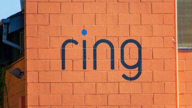 Ring logo sign displayed at their headquarters building, representing the Ring class action.