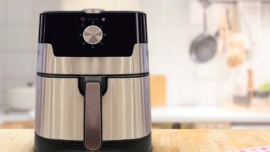 Close up of an air fryer on a kitchen counter, representing the Best Buy class action.