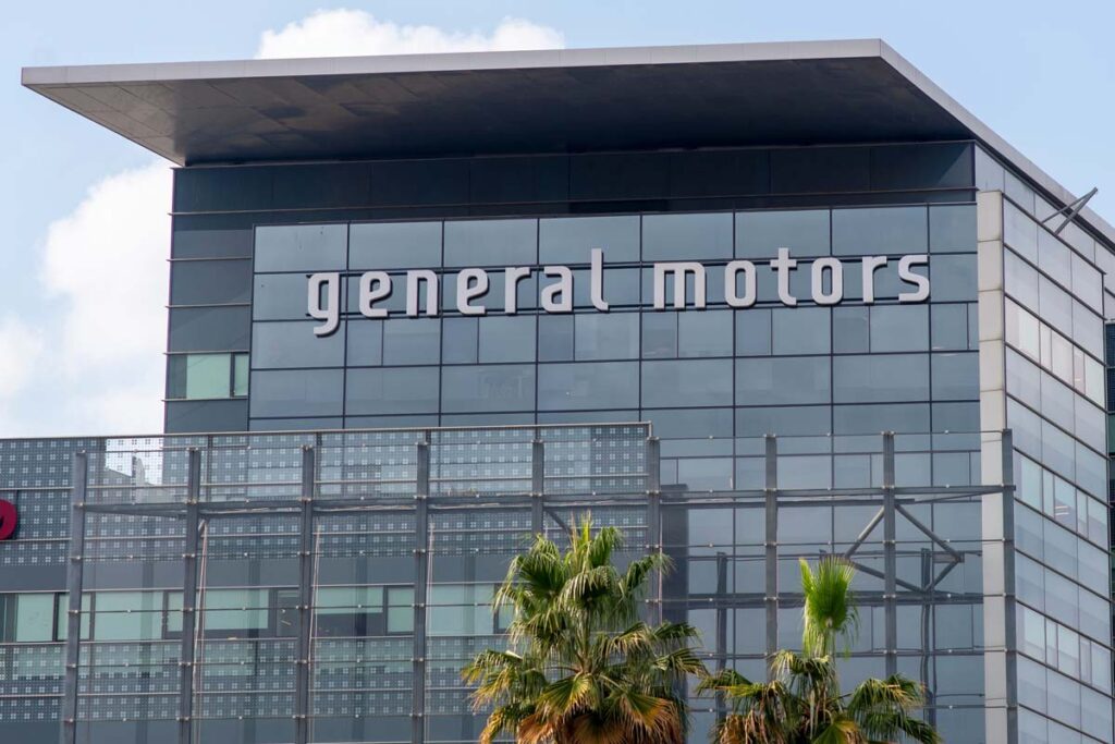 Exterior of a General Motors office building, representing the GM tracking class action.
