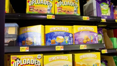 Lunchable products in a supermarket refrigerator, representing the Lunchables class action.