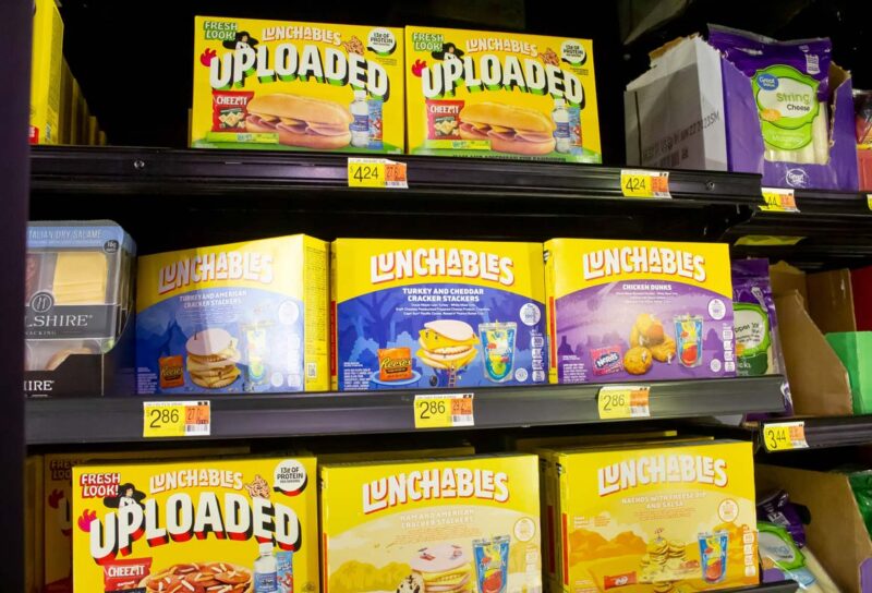 Lunchable products in a supermarket refrigerator, representing the Lunchables class action.