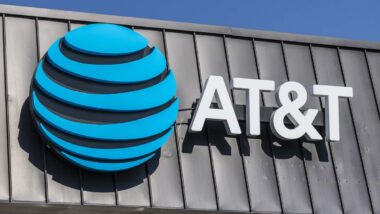 Close up of AT&T signage, representing the AT&T class actions.