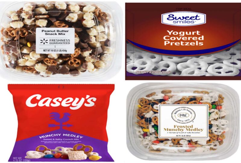 Product photos of some of the recalled confectionary items, representing the confectionary items recall.