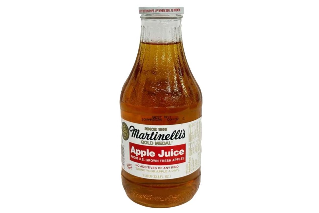 Product photo of recalled apple juice by Martinelli's, representing the Martinelli's apple juice recall.