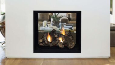 DRT63ST fireplace installed in interior of a home, representing the gas fireplaces warning.