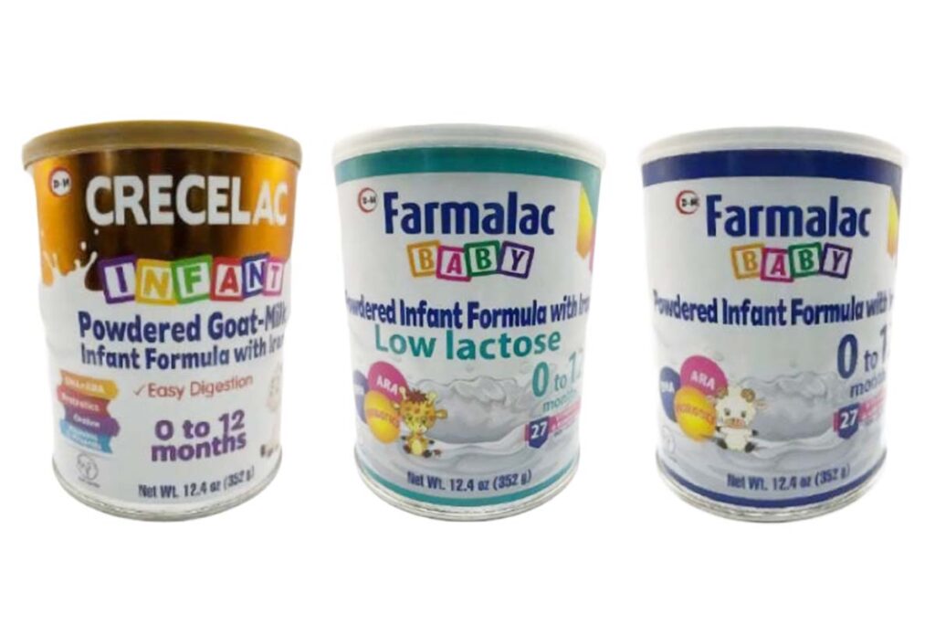 Product photos of recalled infant formula, representing the infant formula recall.