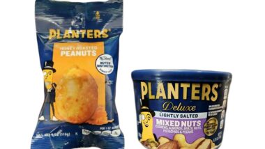 Product photos of recalled nuts by Planters, representing the Planters nuts recall.