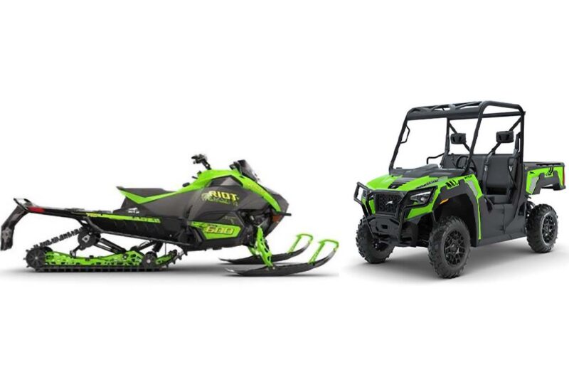 Product photo of recalled snowmobile and a utility vehicle by Textron, representing the Textron recalls.