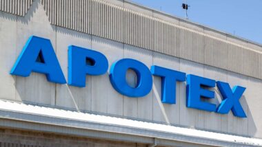 Close up of Apotex signage, representing the Apotex price-fixing settlement.