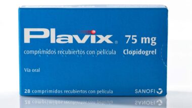 Packaging for Plavix medication, representing the Hawaii Plavix verdict.