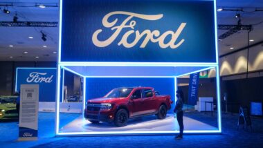 A 2022 Ford Maverick on display at a car show, representing the Ford Maverick recall .