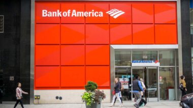 Exterior of a Bank of America location, representing the BoA settlement.