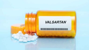 Valsartan Drug In Prescription Medication Pills Bottle