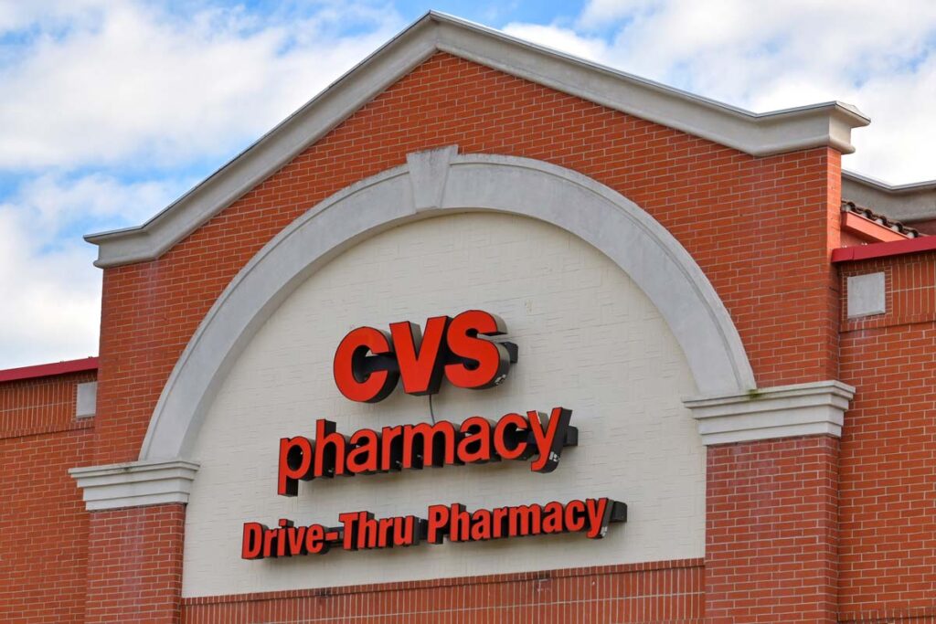 Close up of CVS storefront signage, representing the CVS class action.