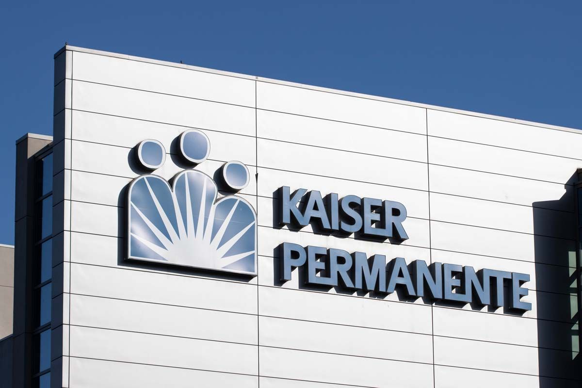 Close up of Kaiser Permanente signage, representing the Kaiser data breach.